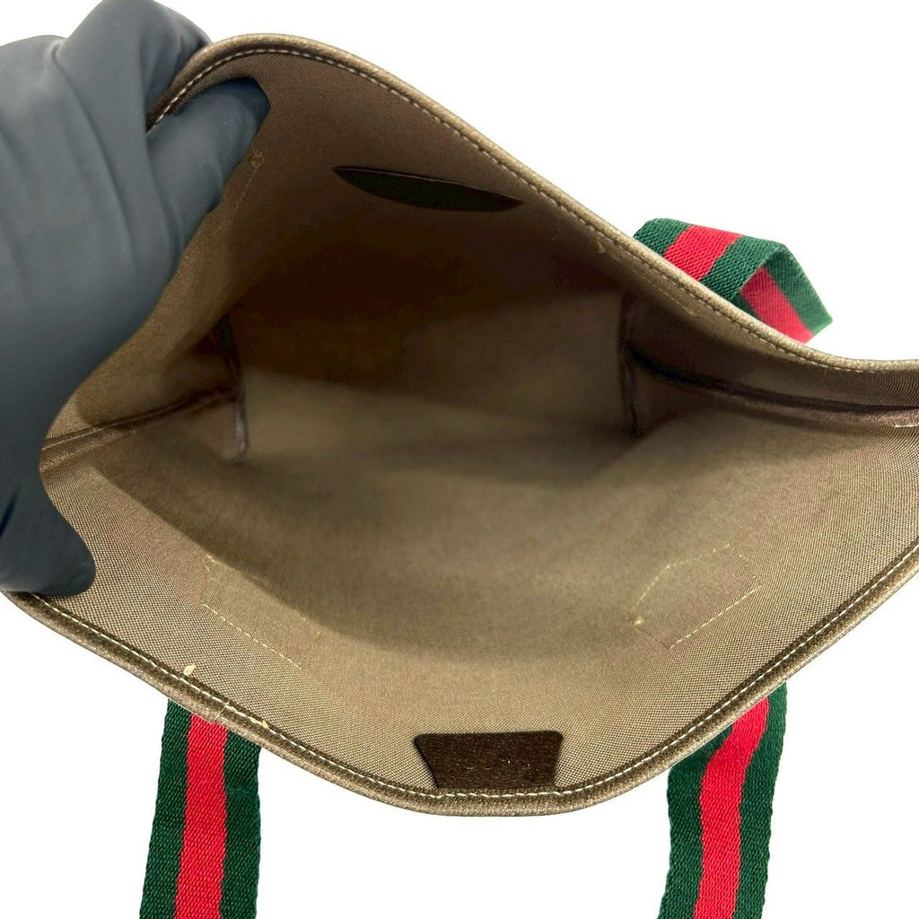 Gucci Vintage Sherry Line Plus Leather Tote Brown — view 9