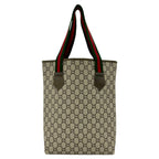 Gucci Vintage Sherry Line Plus Leather Tote Brown — view 3