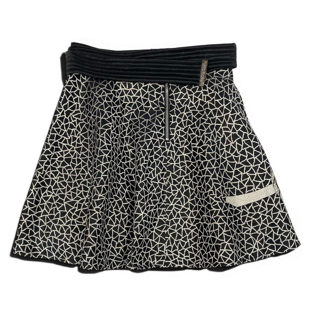 Louis Vuitton Yayoi Kusama Flower Skirt with Belt 36 Black — view 2