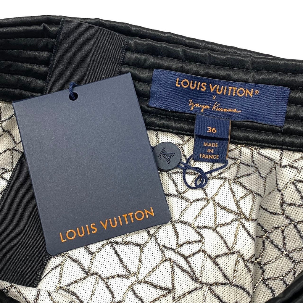 Louis Vuitton Yayoi Kusama Flower Skirt with Belt 36 Black — view 8