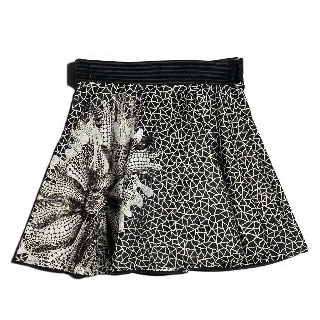 Louis Vuitton Yayoi Kusama Flower Skirt with Belt 36 Black
