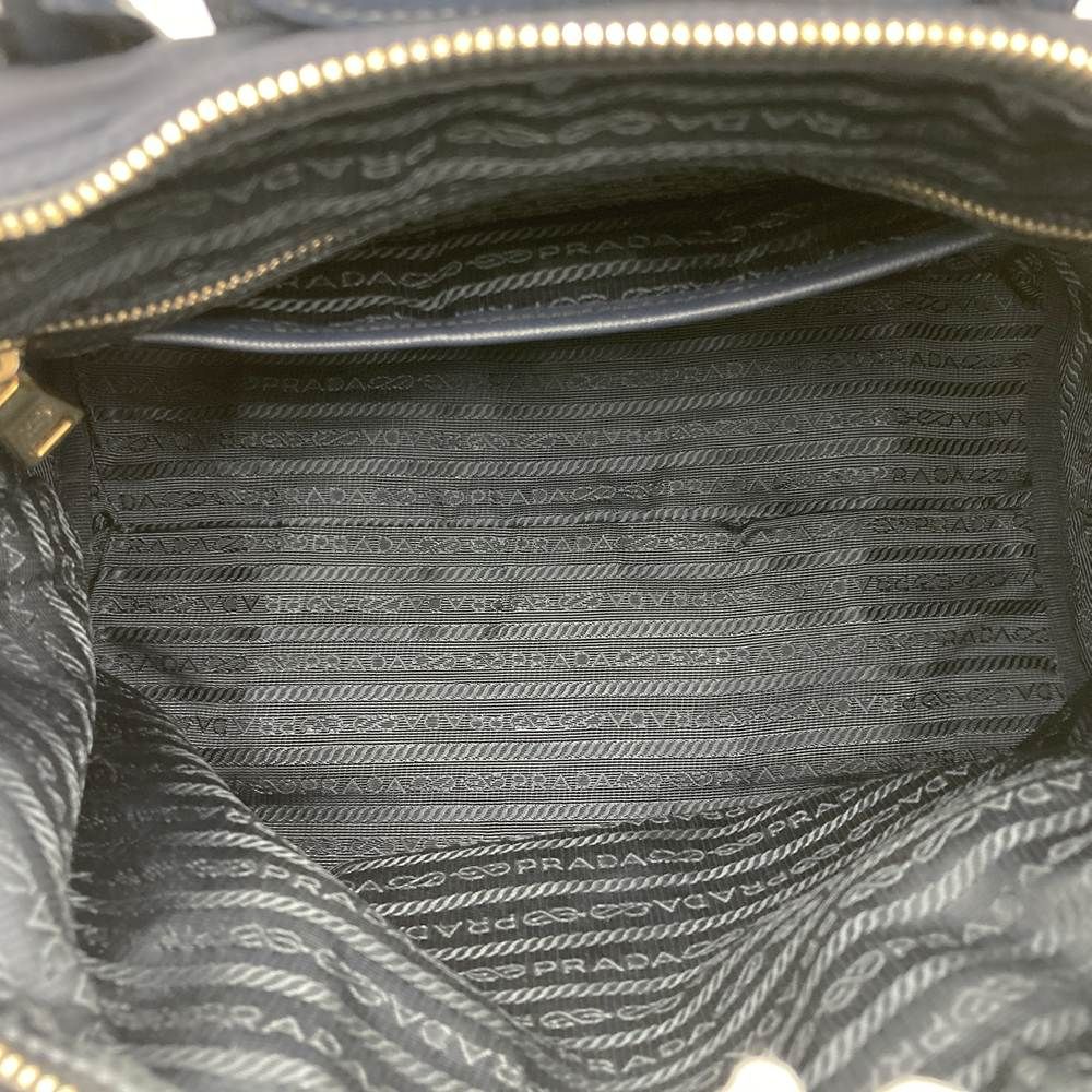 Prada Tote Saffiano Nylon Leather Navy — view 7