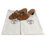 Hermes Tandem Chaine D'ancre Sandals Brown — view 9