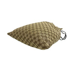 Gucci GG Canvas Leather Drawstring Shoulder Bag Tote Pouch Brown — view 8
