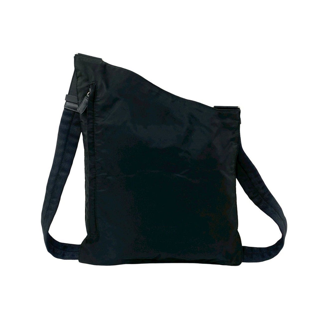 Prada Tessuto Nylon Leather Shoulder Bag Black — view 3