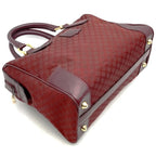 Celine Boston Bag Macadam Canvas Red Bordeaux Vintage — view 3