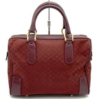 Celine Boston Bag Macadam Canvas Red Bordeaux Vintage — view 4