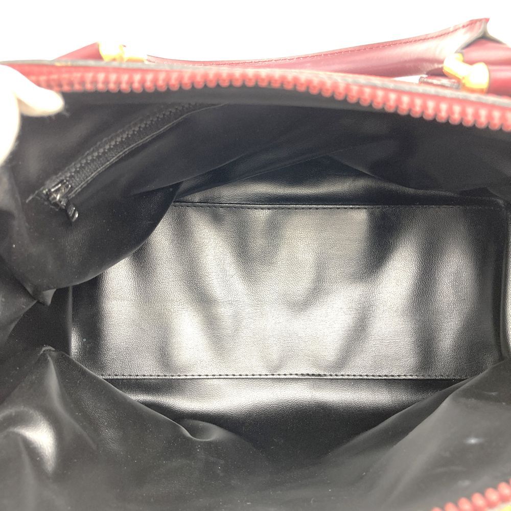 Celine Boston Bag Macadam Canvas Red Bordeaux Vintage — view 6