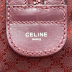 Celine Boston Bag Macadam Canvas Red Bordeaux Vintage — view 7