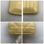 Dior Lady Wallet Fragment Case Lotus Yellow Card Coin Purse — view 4