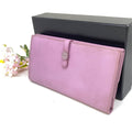 Chanel Wallet Fold Hook Purple CC Logo Coco Button