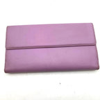 Chanel Wallet Fold Hook Purple CC Logo Coco Button — view 3