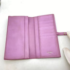 Chanel Wallet Fold Hook Purple CC Logo Coco Button — view 4