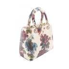 Dior Handbag Lady Dior 2-Way Off White Flower Print Leather Tote — view 2