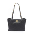 Chanel Tote Quilted Black Leather Chain