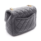 Chanel Shoulder Bag Mini Black Lambskin Quilted Small Flap Chain — view 2