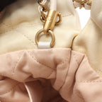 Chanel Shoulder Bag 22 Mini Champagne Gold Leather 22 Quilted Chain — view 7