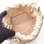 Chanel Shoulder Bag 22 Mini Champagne Gold Leather 22 Quilted Chain — view 3