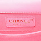 Chanel Shoulder Bag Quilted Pink Lambskin Chain — view 4