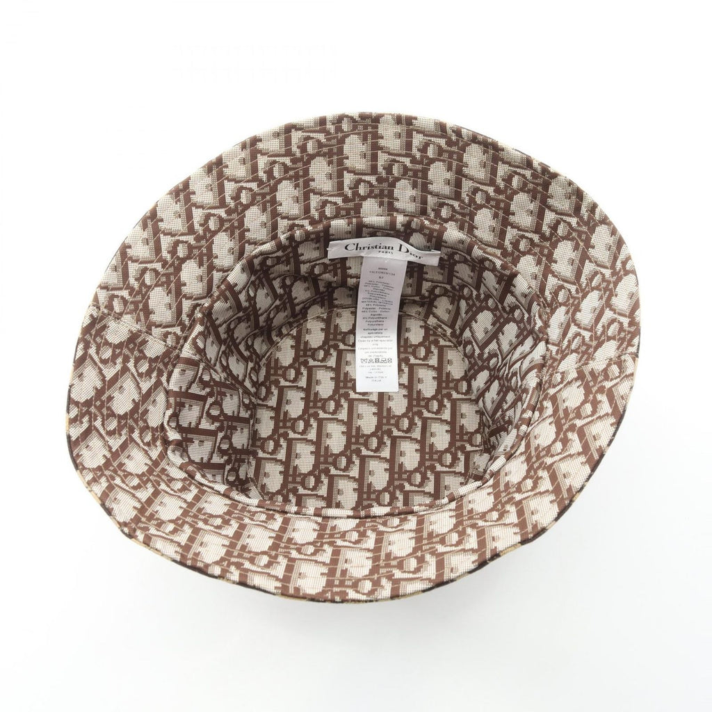 Dior Hat Mizza Leopard Oblique Reversible Bucket Hats — view 3