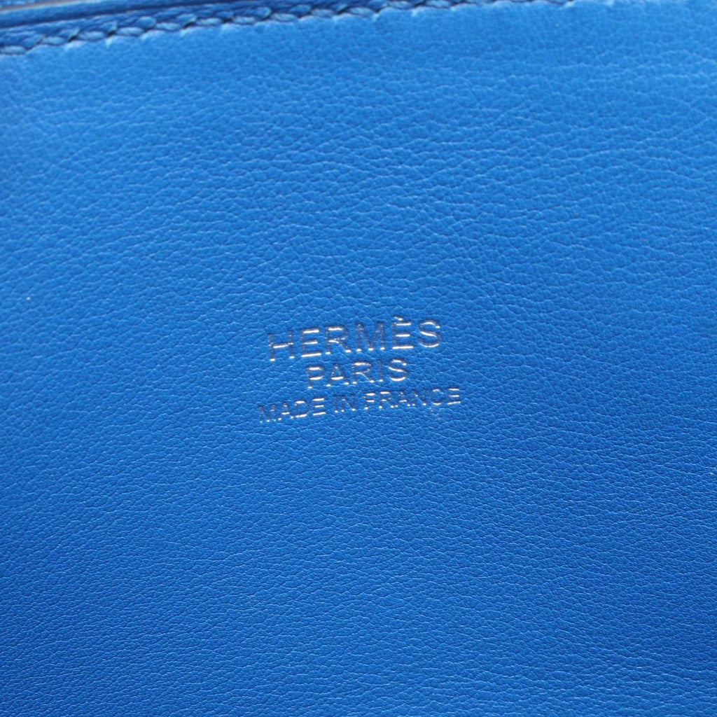 Hermes Handbag Bolide 27 2-Way Blue Zanzibar Leather — view 4