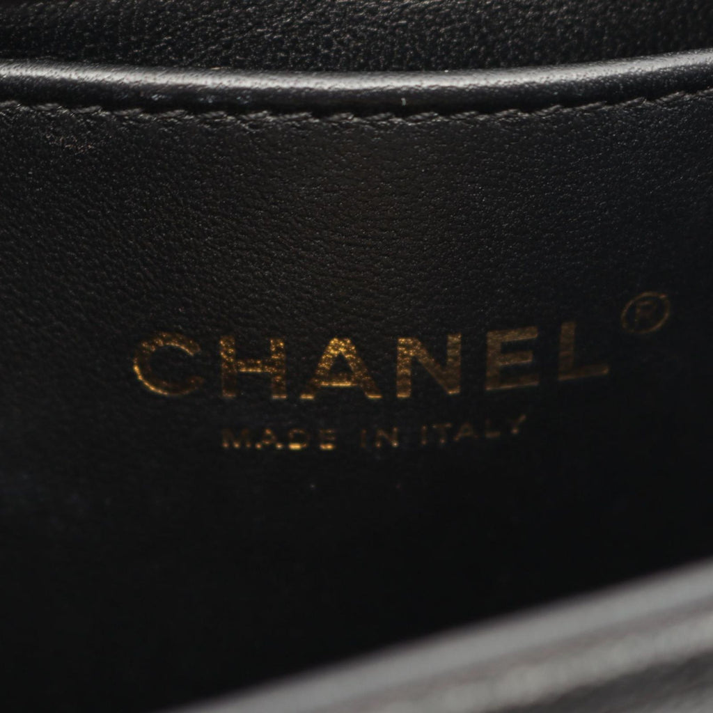 Chanel Shoulder Bag Black Caviar Leather Chain — view 4