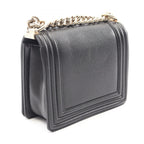 Chanel Shoulder Bag Black Caviar Leather Chain — view 2