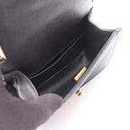 Chanel Shoulder Bag Mini Chez Blanc Stitch Black Caviar Leather Chain — view 3