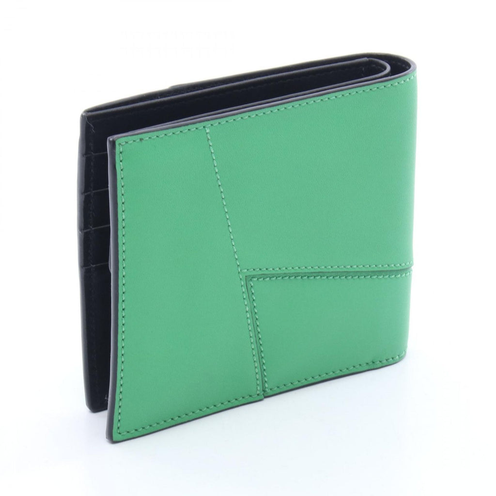 Loewe Bifold Wallet Puzzle Coin Green Leather — view 2