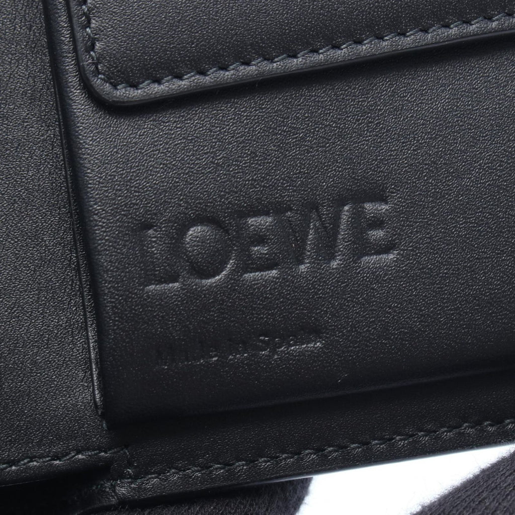 Loewe Bifold Wallet Puzzle Coin Green Leather — view 4