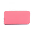 Hermes Round Wallet Azap Long Silk in Rose Azalea Leather Calf in Long