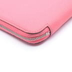 Hermes Round Wallet Azap Long Silk in Rose Azalea Leather Calf in Long — view 8
