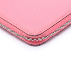 Hermes Round Wallet Azap Long Silk in Rose Azalea Leather Calf in Long — view 7