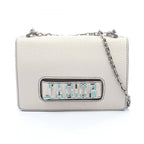 Dior Shoulder Bag J'adior Mosaic Logo Ivory Leather J'adior Chain