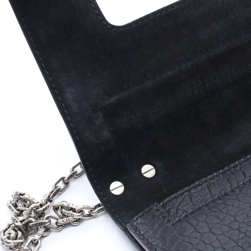 Dior Shoulder Bag Mosaic Logo Black Leather J'adior Chain — view 6