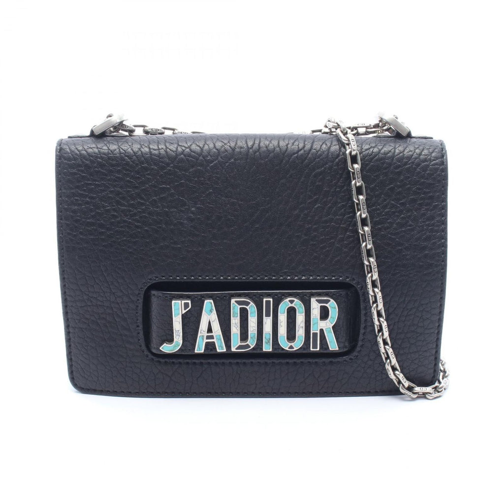 Dior Shoulder Bag Mosaic Logo Black Leather J'adior Chain