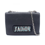 Dior Shoulder Bag Mosaic Logo Black Leather J'adior Chain