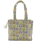 Chanel Camellia Print Mini Handbag Nylon Ivory Tote