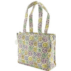 Chanel Camellia Print Mini Handbag Nylon Ivory Tote — view 2