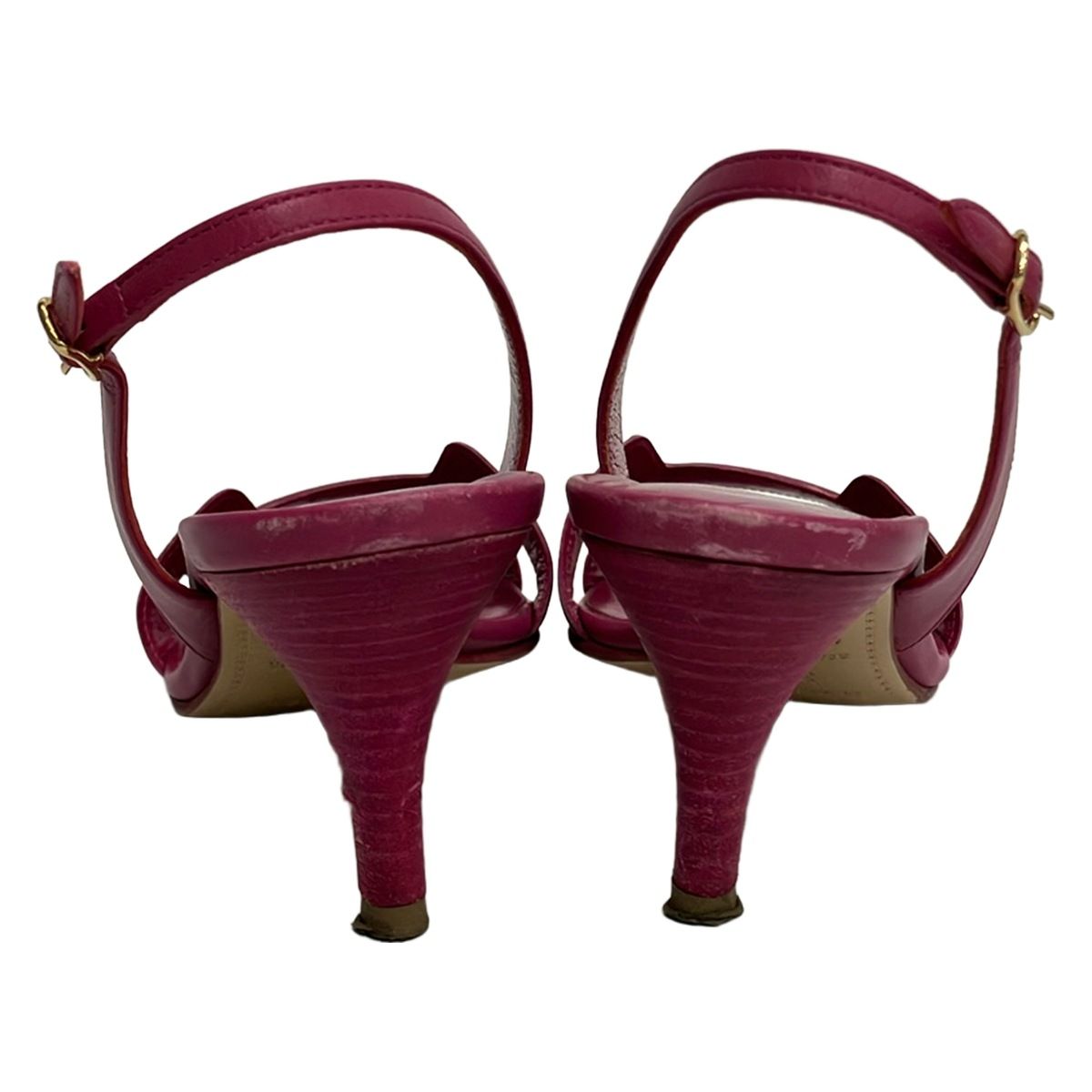 Hermes Sandals 34.5 Night Pink Leather — view 3