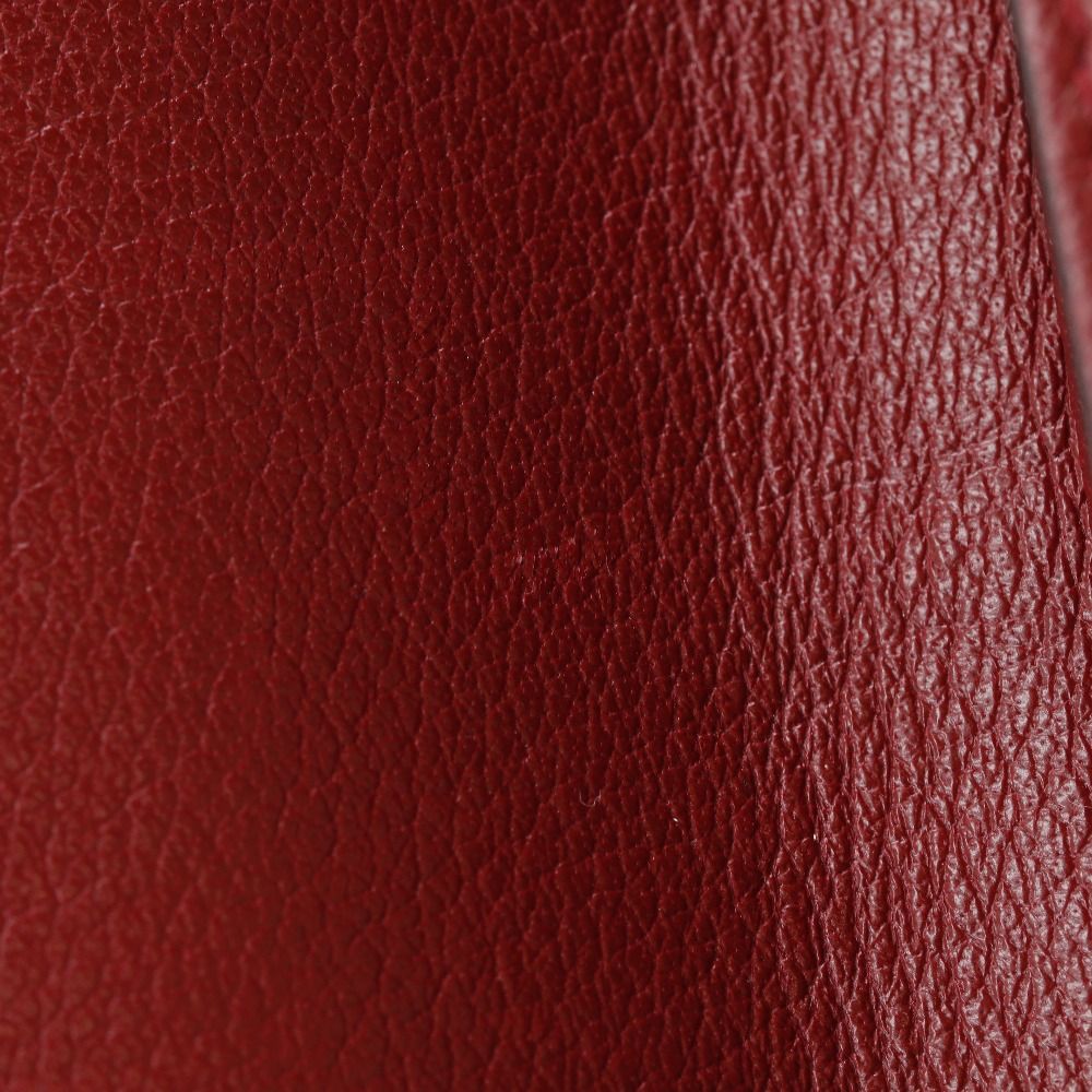 Gucci GG Cat Double Face Chain Shoulder Calf Red Black Bag — view 7