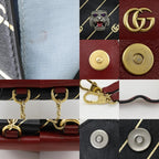 Gucci GG Cat Double Face Chain Shoulder Calf Red Black Bag — view 9
