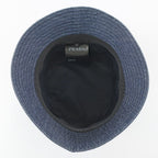 Prada Ten Denim Bucket Hat Blue Hat L Triangle Logo Aj6 Cotton — view 7