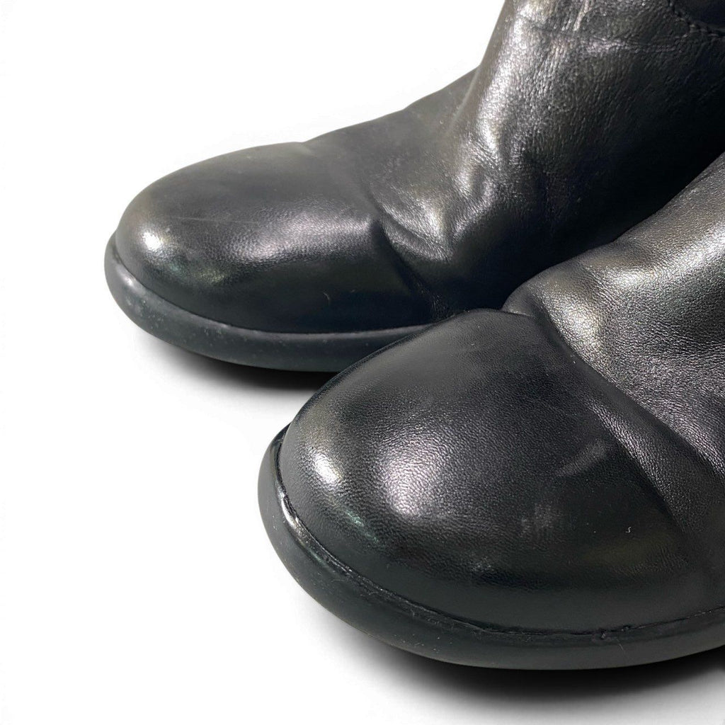 Prada Sport Long Boots Leather Side Zip 36 Black Shoes — view 6