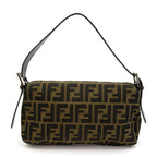 Fendi Zucca Mamma Bucket Canvas Leather Handbag Brown — view 4