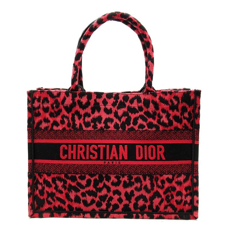 Dior Oblique Book Tote Leopard Canvas