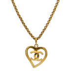 Chanel CC Logo Necklace Brass — view 2