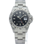 Rolex Tritium Single Buckle Box SS Watch Black Polished — view 2