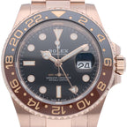 Rolex GMT Master 2 Watch Box 18k Pink Gold Black Polished