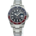 Rolex GMT Master 2 Watch Oyster Box SS Black Polished — view 2